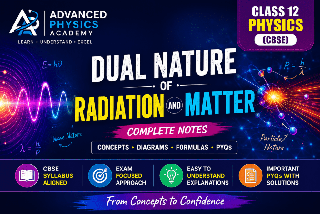 Dual Nature of Radiation of Matter Cbse Class 12 Notes