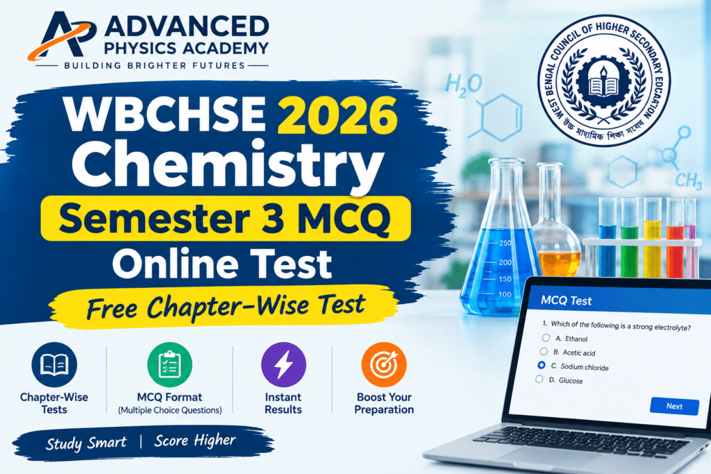 WBCHSE 2026 Chemistry Semester 3 MCQ Online Test – Free Chapter-Wise Practice wbchse 2026 chemistry semester 3 mcq online test – free chapter wise test
